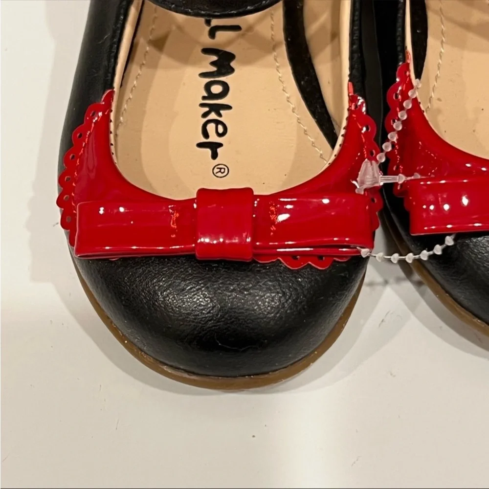 Shoes, The doll maker black and red baby girl shoes. NEW - Picture 3 of 4